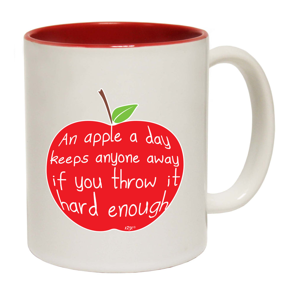 An Apple A Day Keeps Anyone Away - Funny Coffee Mug Cup