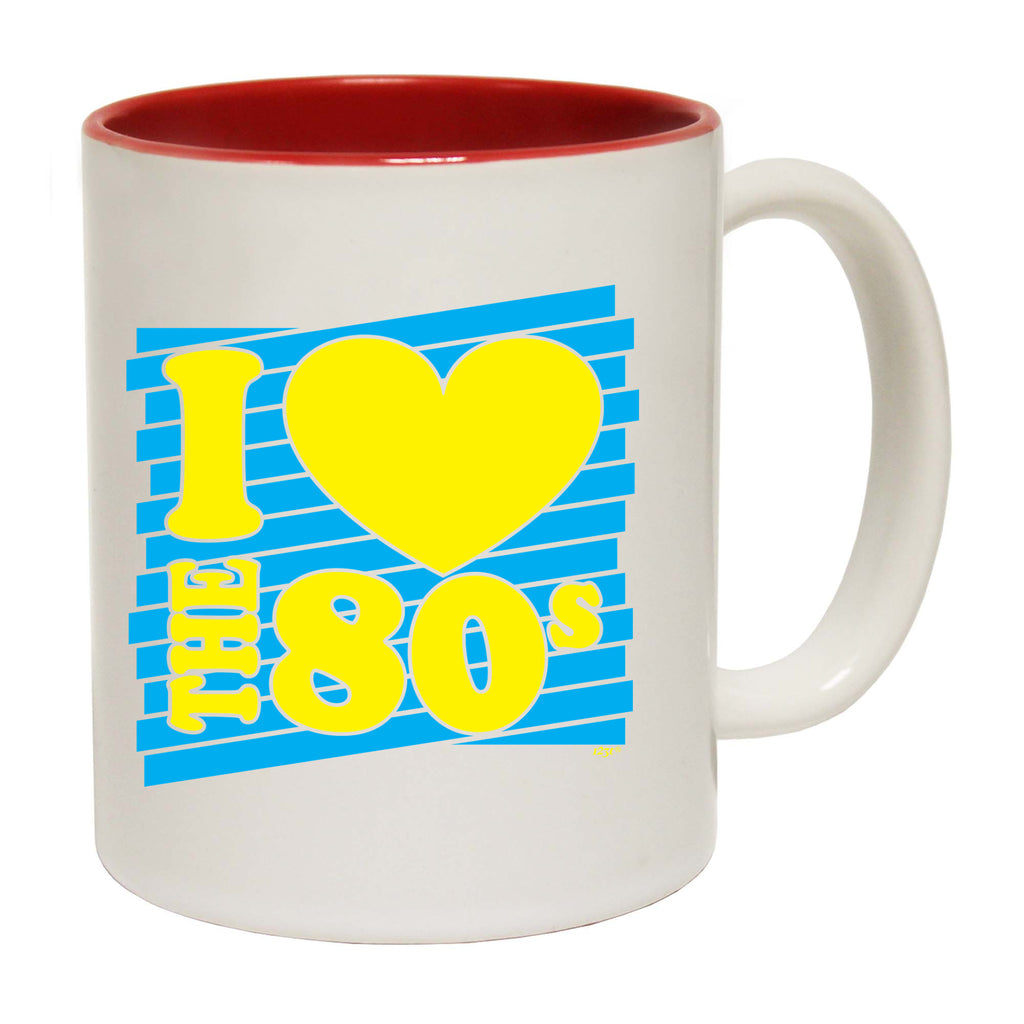 Love The 80S Yellow Blue - Funny Coffee Mug