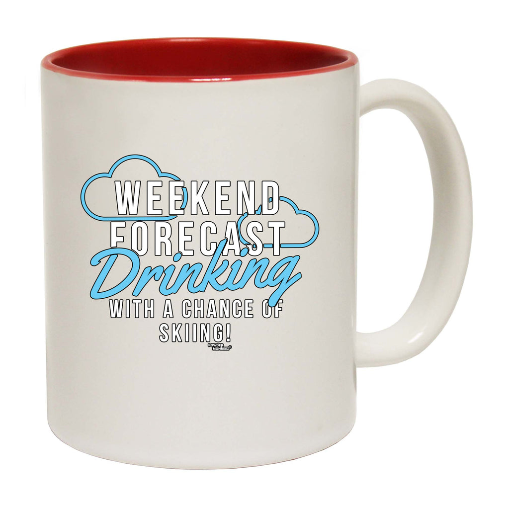 Pm Weekend Forecast Drinking Skiing - Funny Coffee Mug