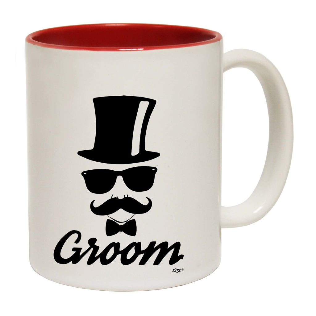 Groom Glasses Moustache Married - Funny Coffee Mug Cup