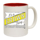 Brown V2 Surname Thing - Funny Coffee Mug Cup