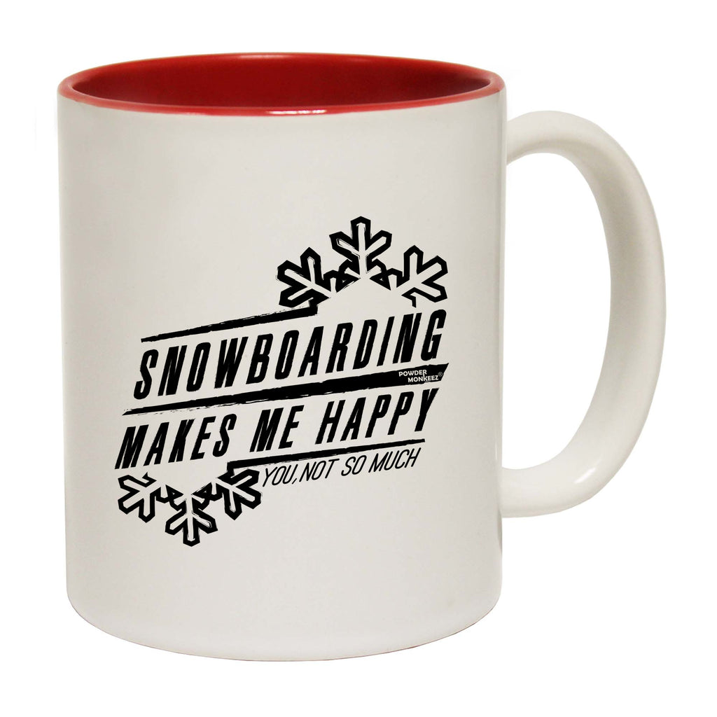 Pm Snowboarding Makes Me Happy - Funny Coffee Mug