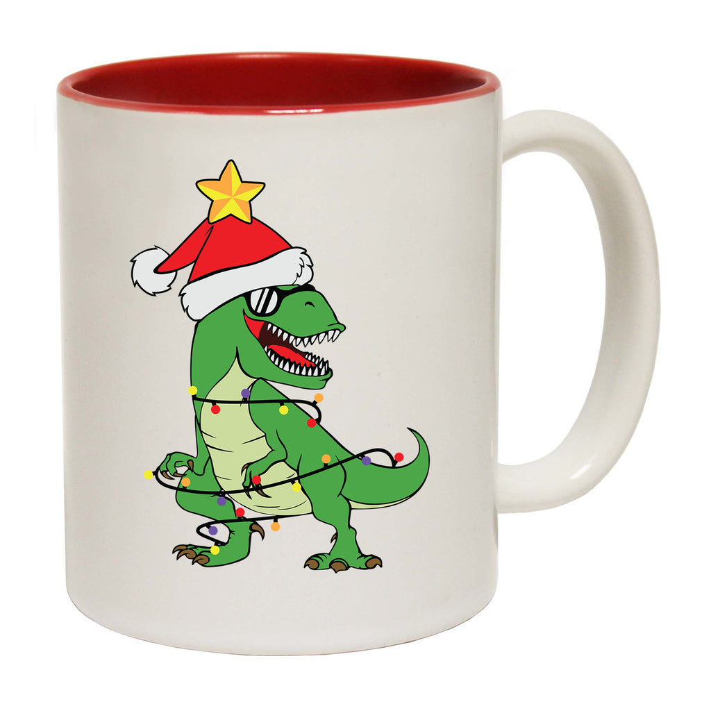 T Rex Santa Dinosaur Christmas Trex Xmas - Funny Coffee Mug