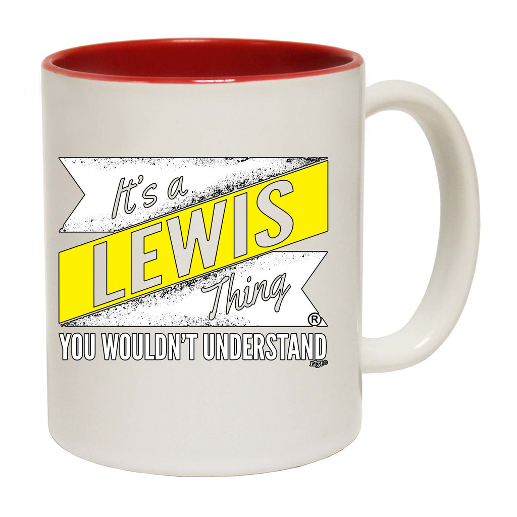 Lewis V2 Surname Thing - Funny Coffee Mug