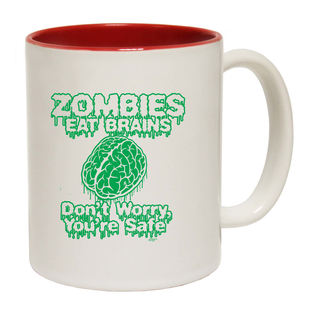 Zombies Eat Brains - Funny Coffee Mug