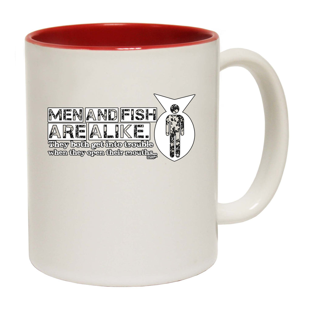 Dw Men And Fish Are Alike - Funny Coffee Mug