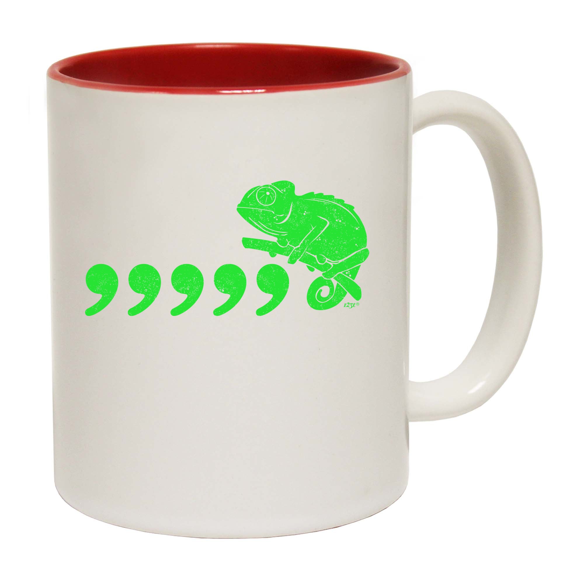 Comma Chameleon 80'S Retro - Funny Coffee Mug Cup