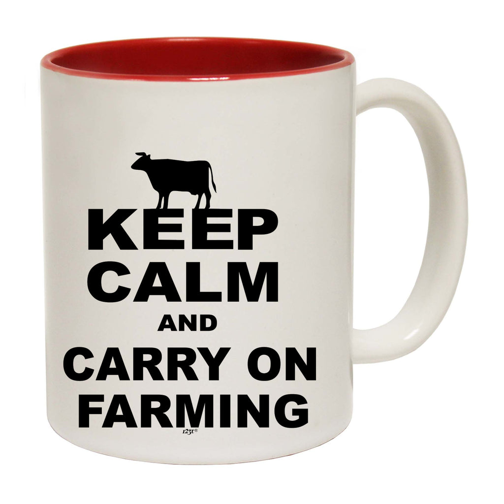 Keep Calm And Carry On Farming - Funny Coffee Mug