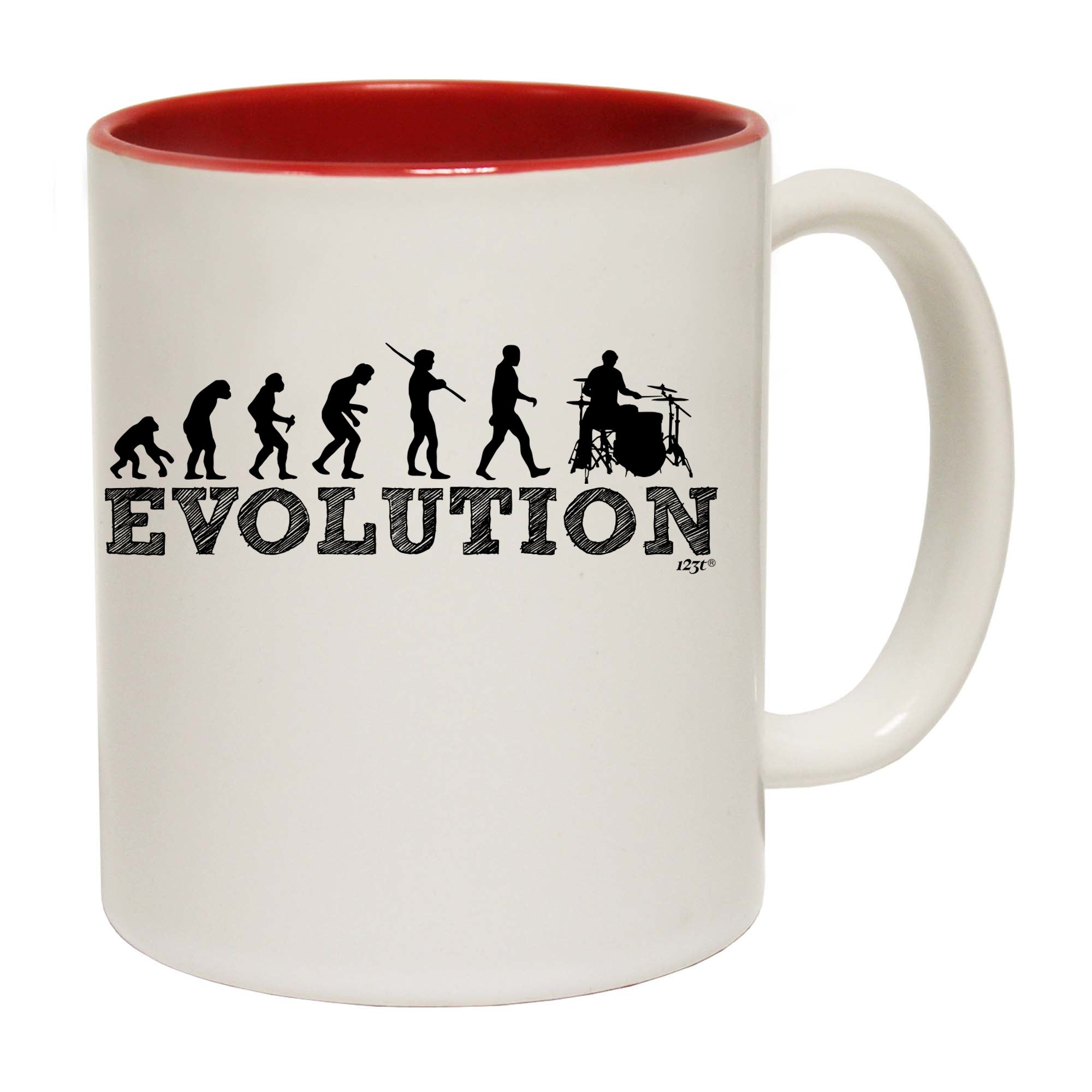Evolution Drummer - Funny Coffee Mug Cup