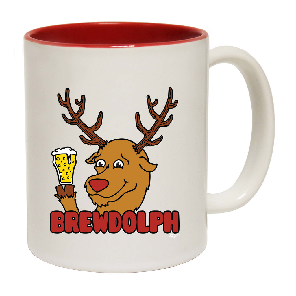 Brewdolph Christmas Beer - Funny Coffee Mug