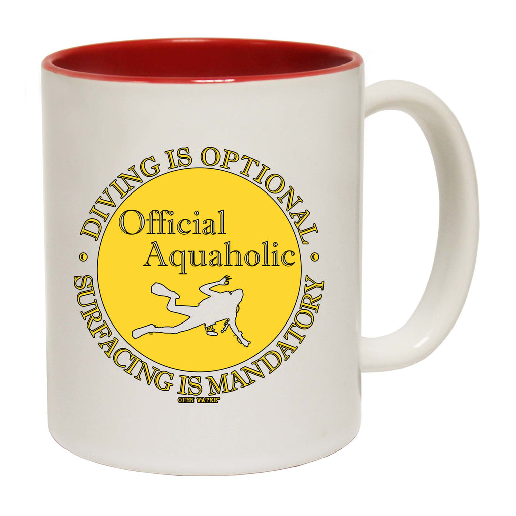 Ow Official Aquaholic - Funny Coffee Mug