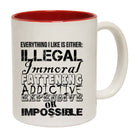 Everything Like Is Either Immoral Or Impossible - Funny Coffee Mug Cup