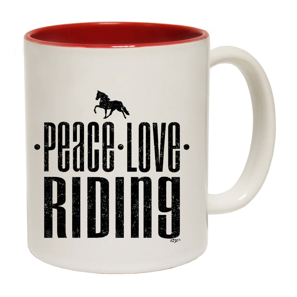 Peace Love Riding - Funny Coffee Mug
