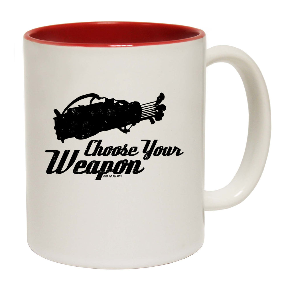 Oob Golf Choose Your Weapon - Funny Coffee Mug