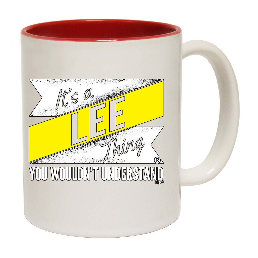 Lee V2 Surname Thing - Funny Coffee Mug