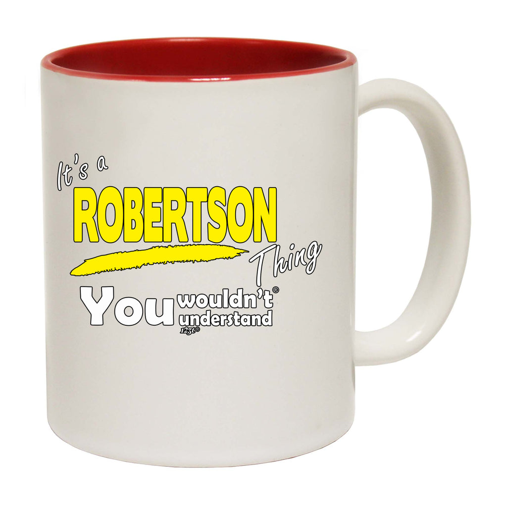 Robertson V1 Surname Thing - Funny Coffee Mug