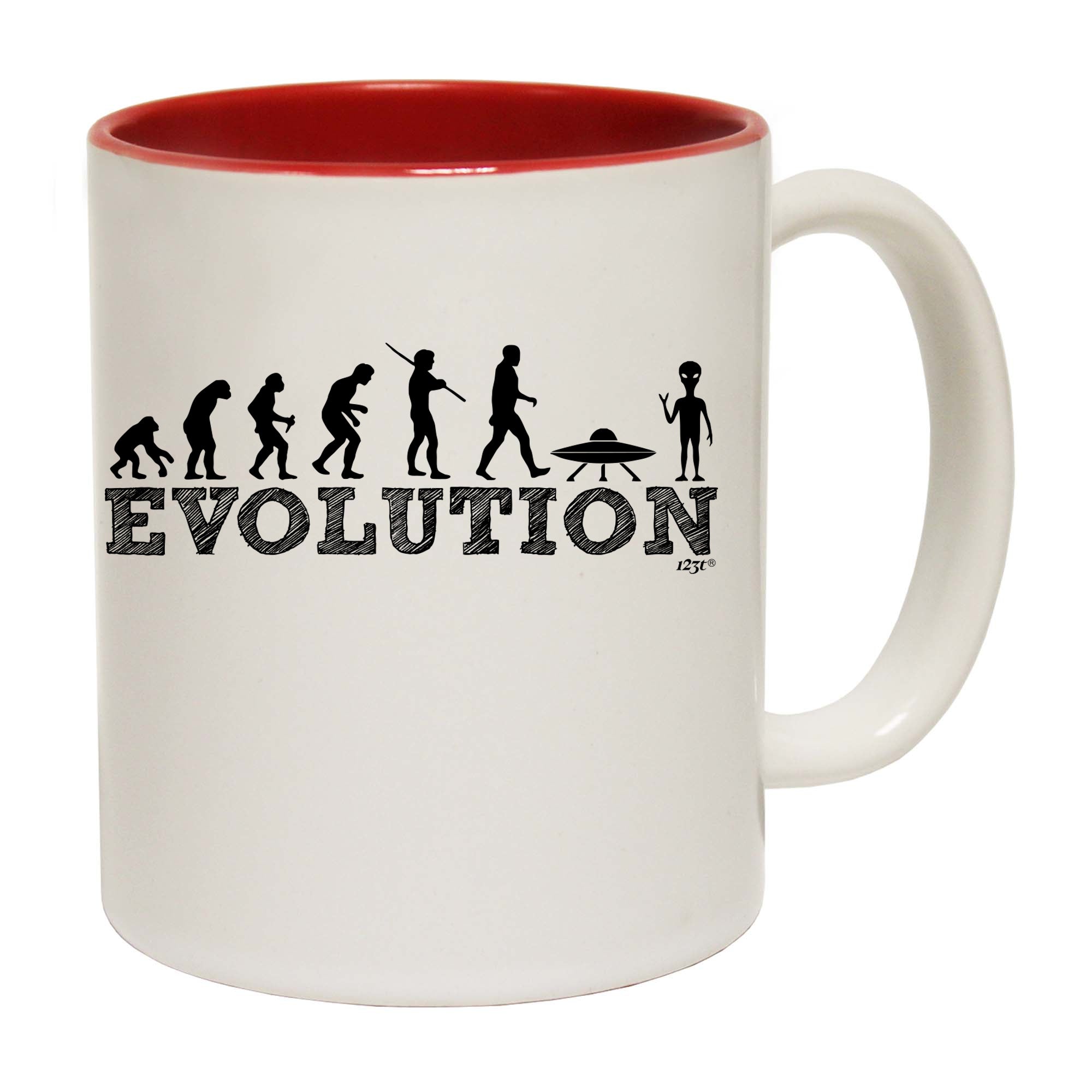 Evolution Ufo Alien - Funny Coffee Mug Cup
