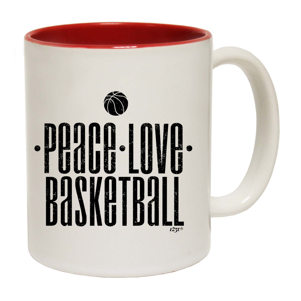 Peace Love Basketball - Funny Coffee Mug