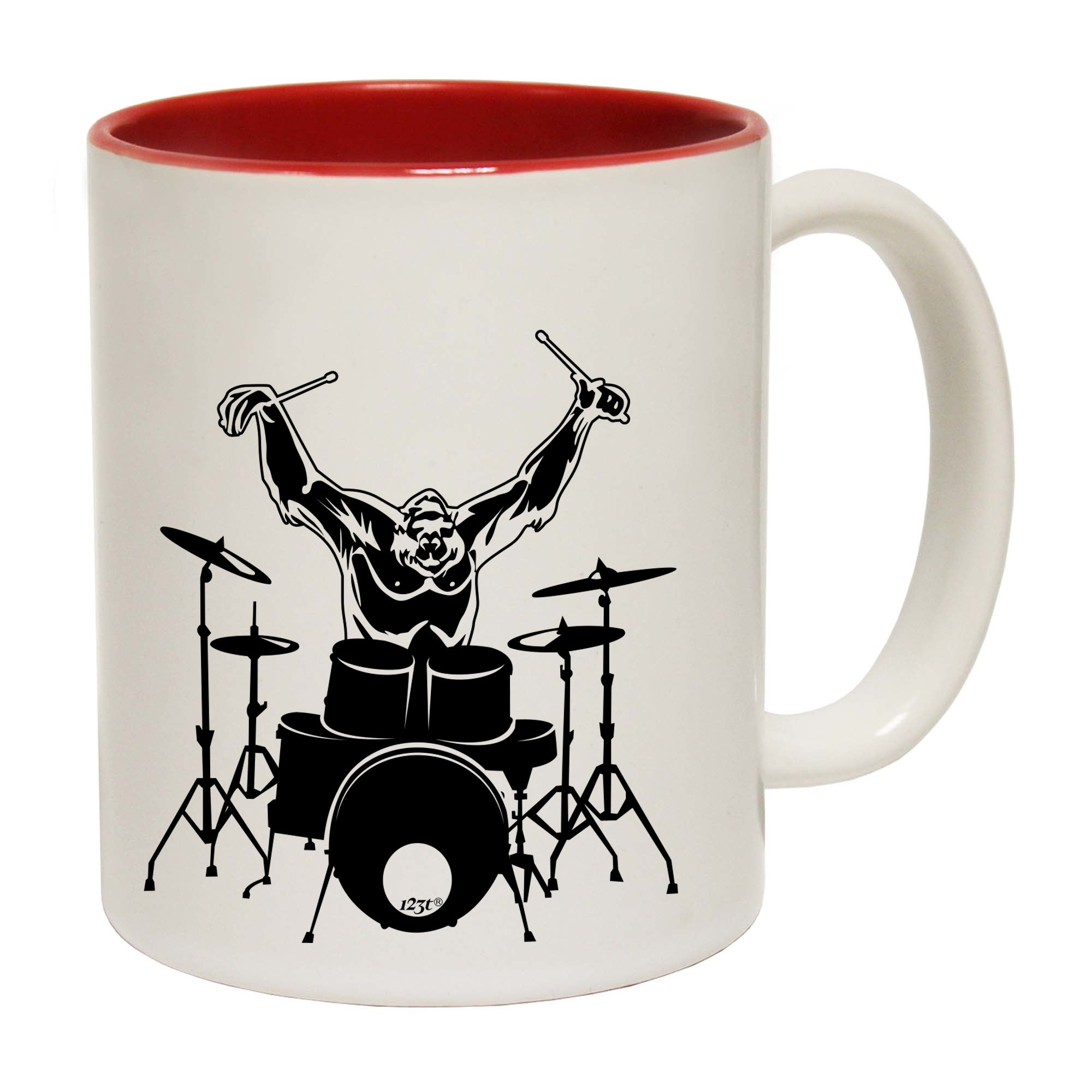 Gorilla Drummer Drums Music - Funny Coffee Mug Cup