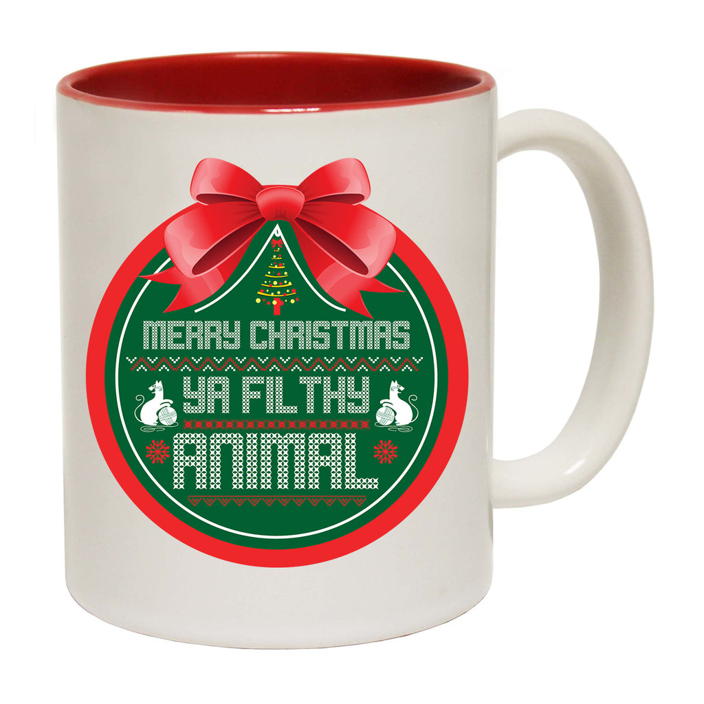 Merry Christmas Ya Filthy Animal Bauble - Funny Coffee Mug
