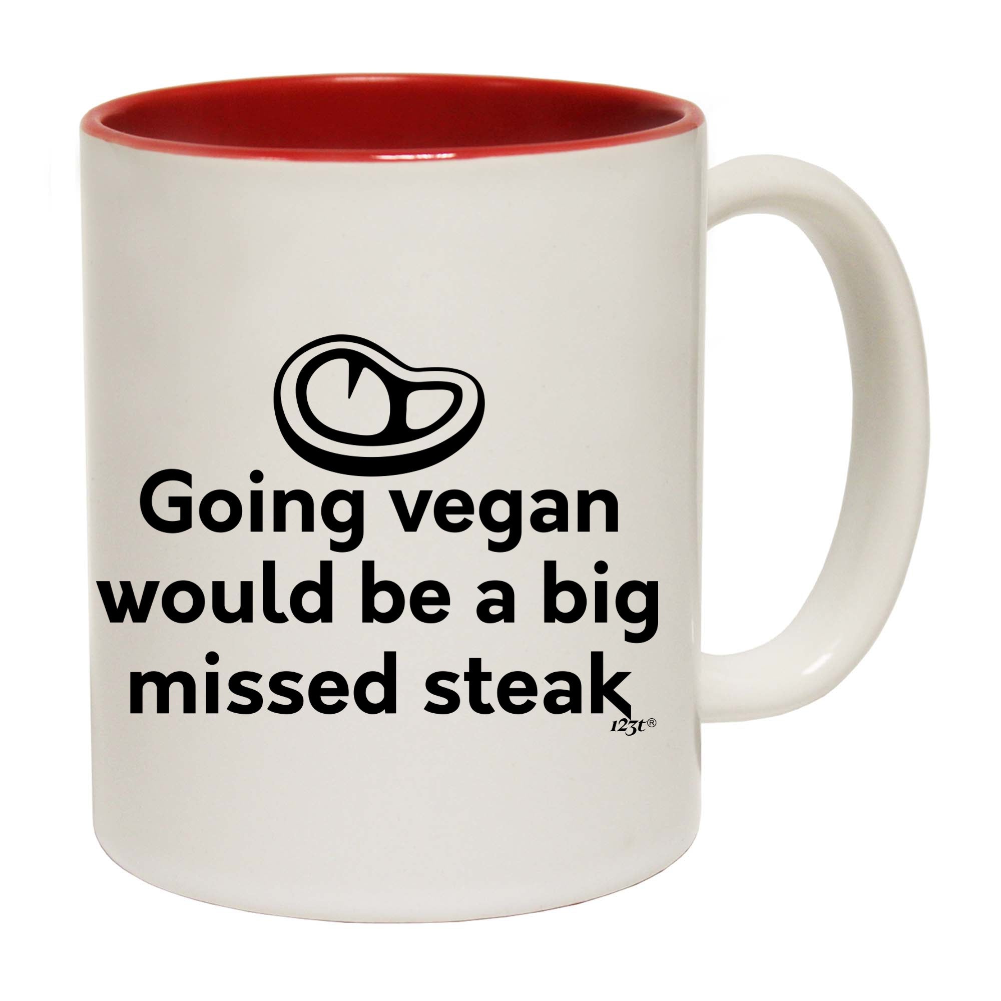 Going Vegan Would Be Steak - Funny Coffee Mug Cup