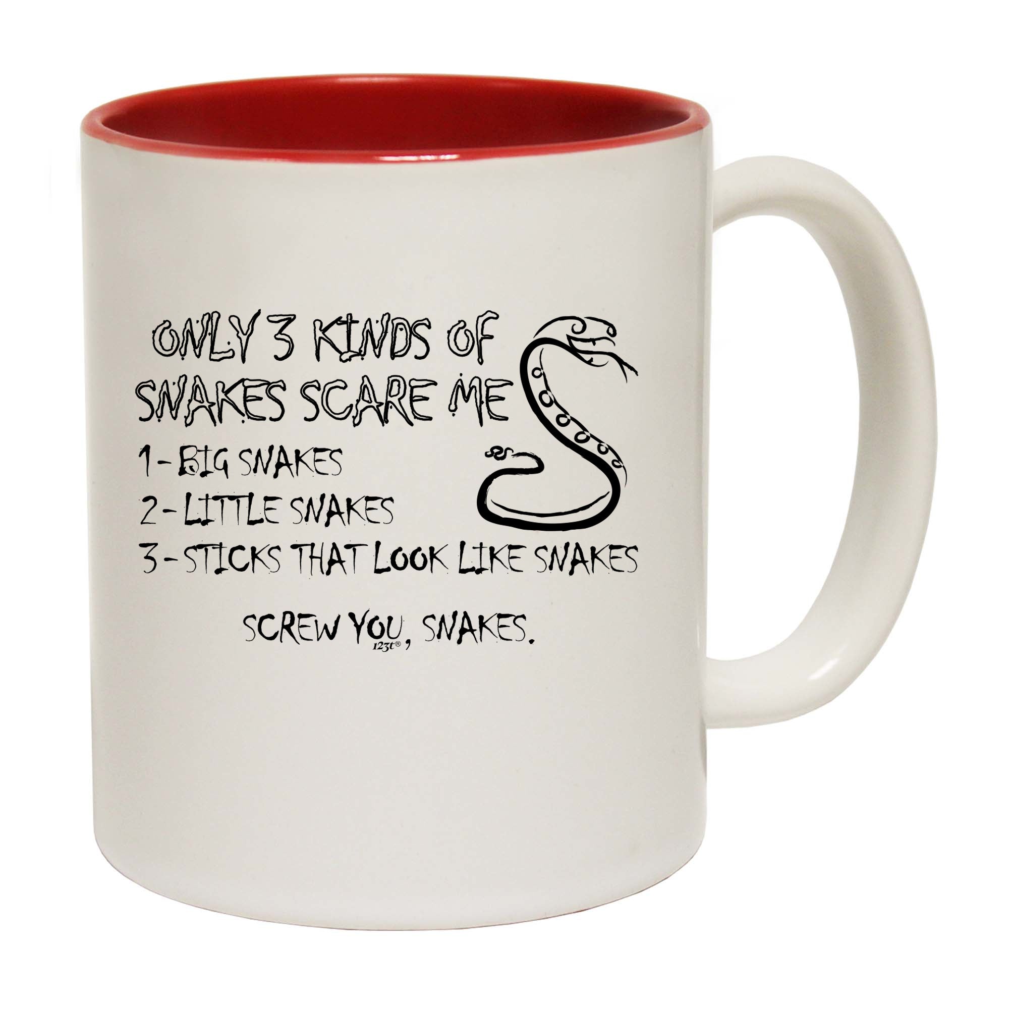 Three Kinds Of Snakes Scare Me - Funny Coffee Mug
