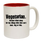 Vegetarian Ancient Tribal Slang - Funny Coffee Mug