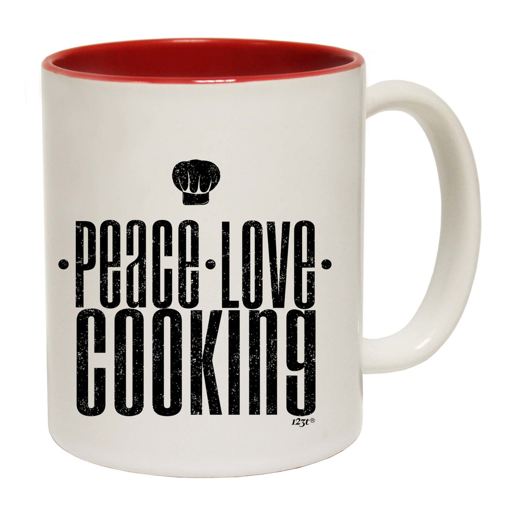 Peace Love Cooking - Funny Coffee Mug