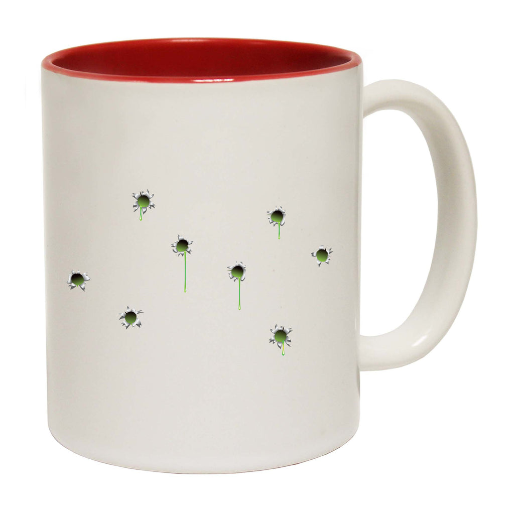 Bullet Holes Green - Funny Coffee Mug Cup