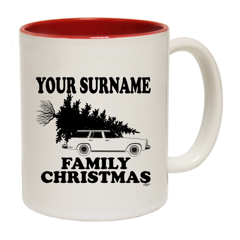 Family Christmas Your Surname Personalised - Funny Coffee Mug
