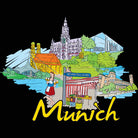 Munich Bavaria Germany Country Flag Destination - Mens 123t Funny T-Shirt Tshirts