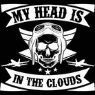 My Head Is In The Clouds Skull Aviation Pilot - Mens 123t Funny T-Shirt Tshirts