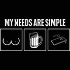 My Needs Are Simple Beer Cornhole - Mens 123t Funny T-Shirt Tshirts