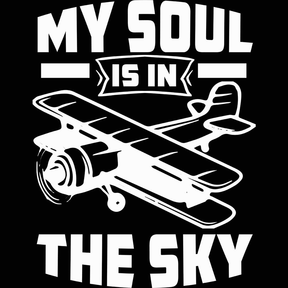 My Soul Is In The Sky Plane Pilot - Mens 123t Funny T-Shirt Tshirts