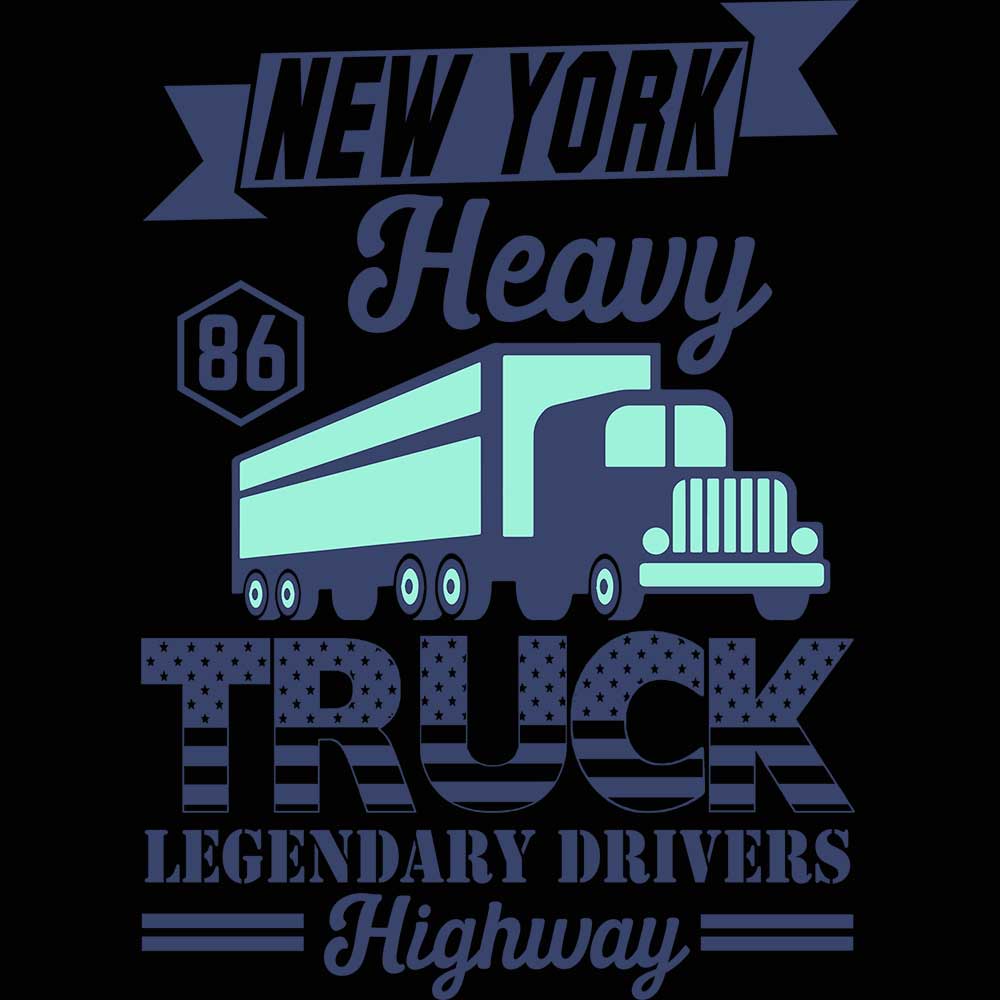 New York Heavy Truck Legendary Drivers - Mens 123t Funny T-Shirt Tshirts