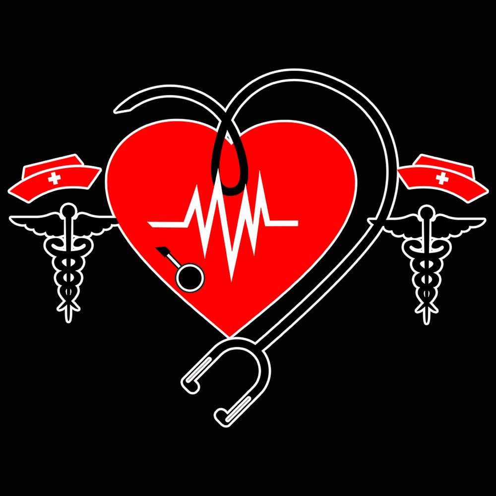 Nursing Heartbeat - Mens 123t Funny T-Shirt Tshirts
