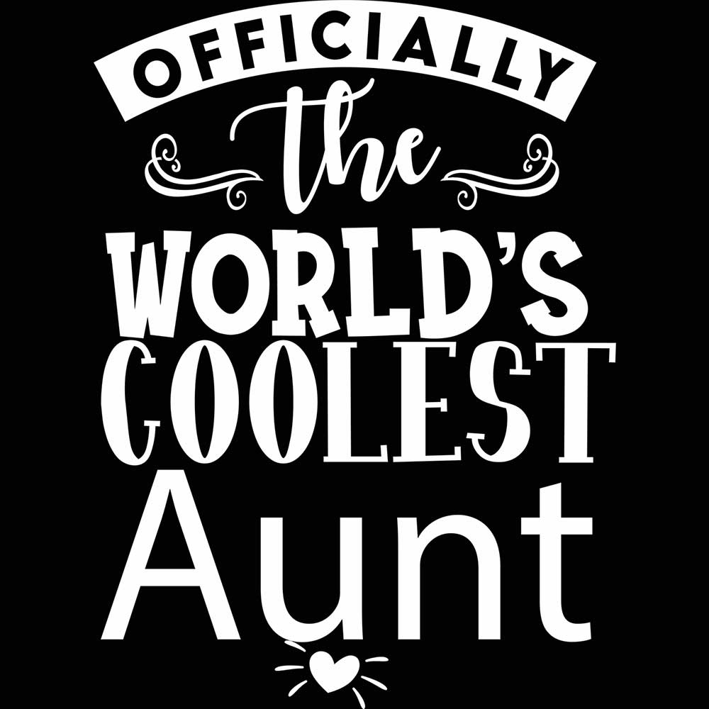 Officially The Worlds Coolest Aunt Auntie - Mens 123t Funny T-Shirt Tshirts