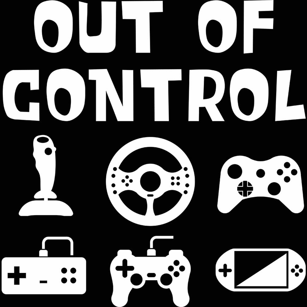 Out Of Control Gamer Games Video - Mens 123t Funny T-Shirt Tshirts