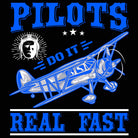 Pilots Do It Real Fast Aviation - Mens 123t Funny T-Shirt Tshirts