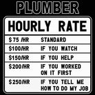 Plumber Hourly Rate - Mens 123t Funny T-Shirt Tshirts