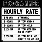 Programmer Hourly Rate - Mens 123t Funny T-Shirt Tshirts