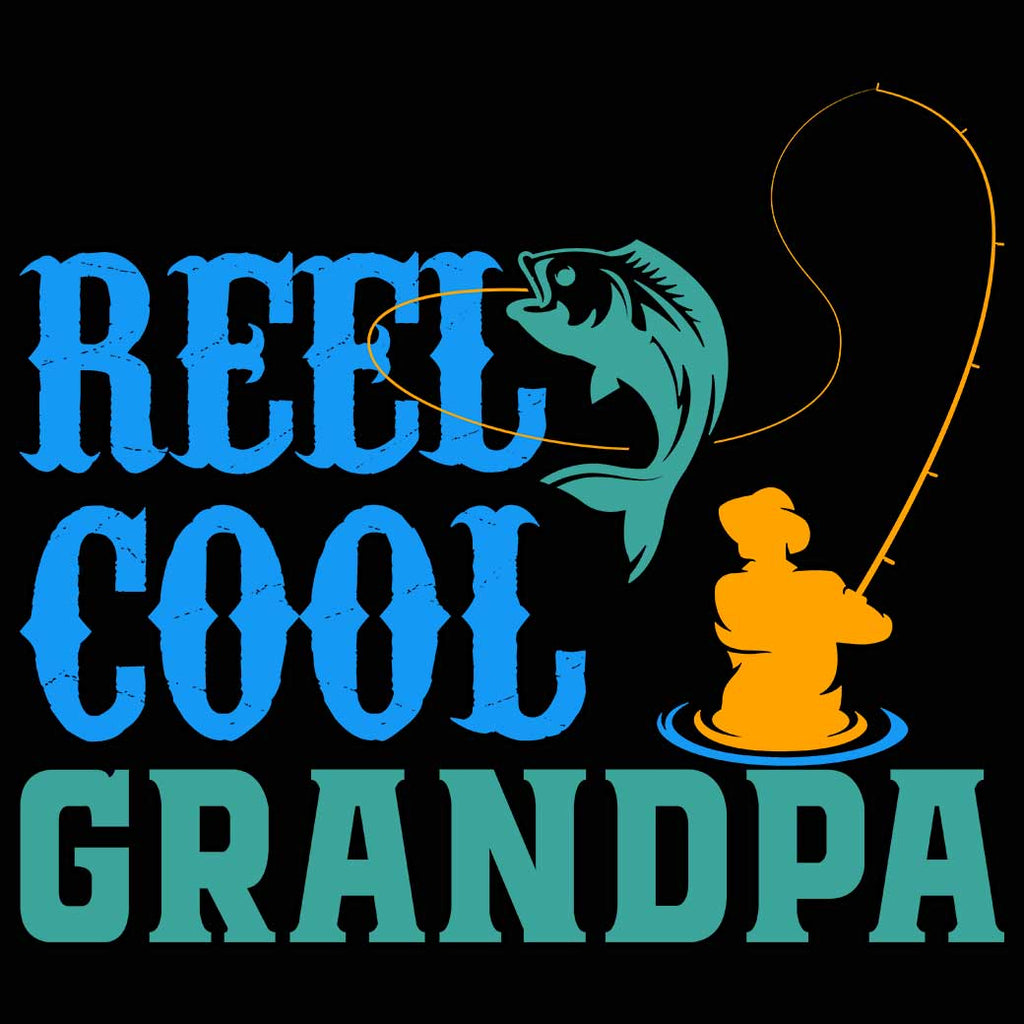 Reel Cool Grandpa Fishing Fish - Mens 123t Funny T-Shirt Tshirts