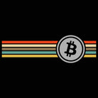 Retro Vintage Line With Bitcoin - Mens 123t Funny T-Shirt Tshirts