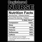 Rn Registered Nurse Nutrition Facts - Mens 123t Funny T-Shirt Tshirts