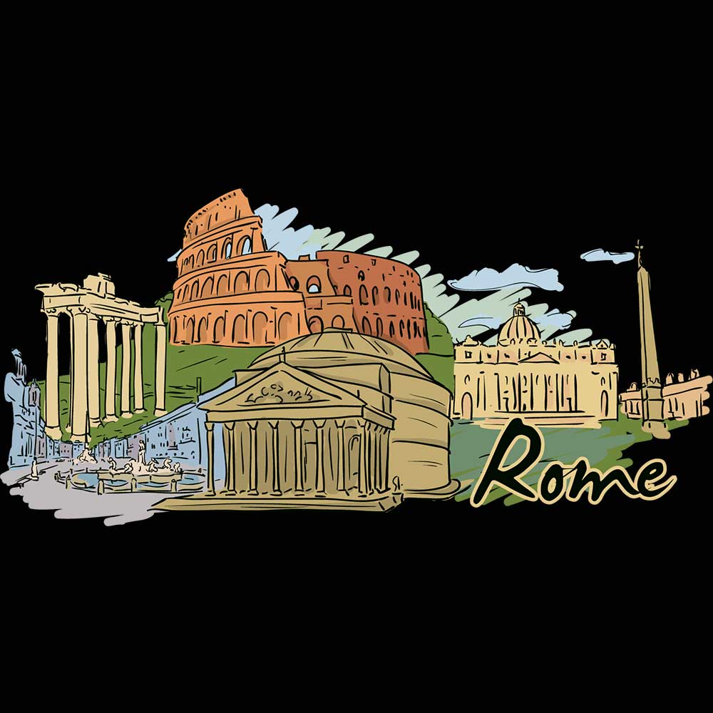 Rome Italy Country Flag Destinatlon - Mens 123t Funny T-Shirt Tshirts