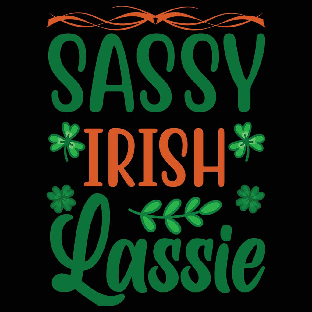 Sassy Irish Lassie Girl St Patricks Day Ireland - Mens 123t Funny T-Shirt Tshirts