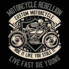 Skull Rebel Motorcycle Motorbike - Mens 123t Funny T-Shirt Tshirts
