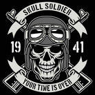 Skull Soldier Your Time Is Over Fashion - Mens 123t Funny T-Shirt Tshirts