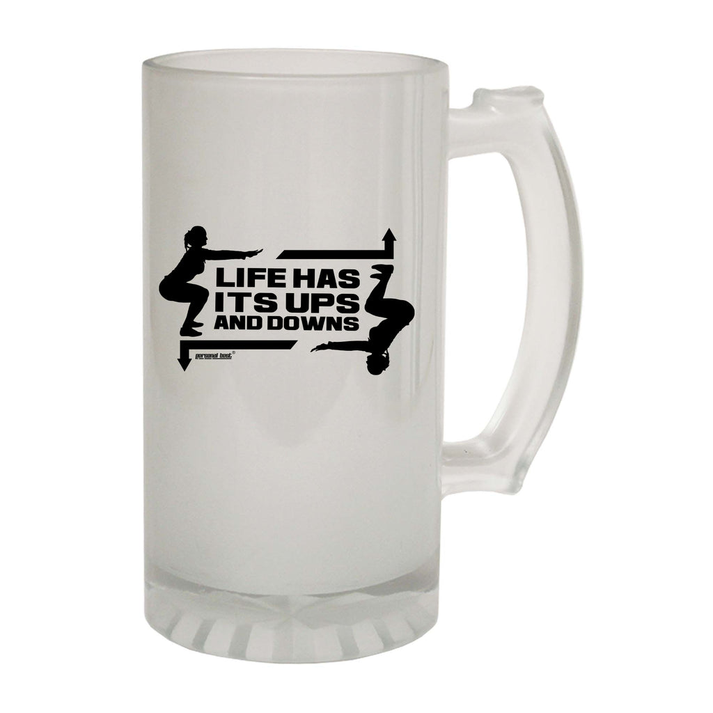Pb Life Has Its Ups And Downs - Funny Beer Stein