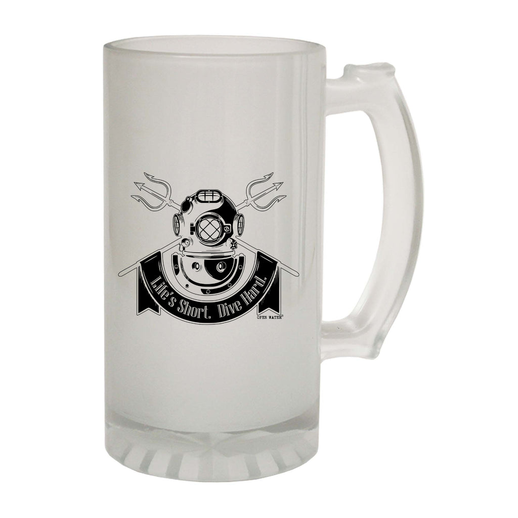 Ow Lifes Short Dive Hard - Funny Beer Stein